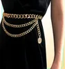 Tassel Gold Chain Belt For Women Dresses Designer Brand Punk Fringe Silver Waist Belts Female Metal Golden Dress 1056163832