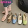 Обувь для обуви модные дамы Мэри Джейн Лолита Женская квадратная обувь 2024 Весенние балетные балет