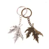 Keychains Creative Leaves Key Chain Maple Pendant Metal State State Car Ring Charms Backpack Decor Bijoux Accessoires