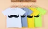 2016 S Baby Boys Round Collar Bigote de manga corta Campo de la tripulación Summer de verano 6 Color Cabeza de algodón Top Tsh5580747