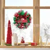 Decoratieve bloemen kerstkrans voor voordeur rode vrachtwagen hangende polyester Garland buitenjaar Navidad Home Decoratie 2024