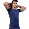 T-shirts à manches courtes Fitness Basketball Running Sports T-shirt Men Muscle Gym Bodybuilding Collons de compression