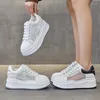 Casual Shoes Fujin 7.5cm Synthetic Platform Wedge Flats Air Mesh Chunky Sneaker Leather Comfy High Brand Spring Lace Up Summer