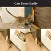 猫キャリアペットドアオープナー犬プラスチックオープンホールツール掘削丈夫なエントリーと出口セーフティロック可能
