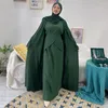 Vêtements ethniques Set 3 pièces Musulman Femmes Open Abaya Modestes tenues Kimono Cardigan robe robe Jupe Suit Dubaï Kaftan Robe islamique turc