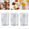 Coppe usa e getta cannucce 10/20pc 100 ml di dessert tazza di plastica gela