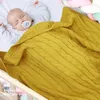 Filtar födda pojkar flickor baby stickad spädbarn swaddlemonthly barn quilt grejer för småbarn barnvagn cobertor infantil wrap
