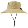 Beretti impermeabile ampio cappello a secchio a tenace a tela da sole Sun Shade Jungle Sun per campeggio esterno per esterni unisex pescatore H7EF