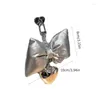 Keychains Y2K Silver Color Keyring hanger 3d bowknot hart sleutelhanger zoete telefoonketen mode sieraden accessoires