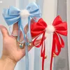 Accessori per capelli 1pcs Red Velvet Bow Ornament Circles Pins Year Christmas Clips Women Girls Girls