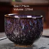 Tasses Saucers Céramique Single Tea Master Pinming tasse Kiln Glaze Fabriqué à la main Small Bowl
