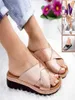 2021 Women Artificial PU Shoes Slippers Orthopedic Bunion Corrector Comfy Platform Wedge Ladies Casual Big Toe Correction Sandal Y3781619