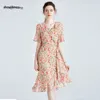 OC 413N61 Damska sukienka w dużych rozmiarach 100% Mulberry Silk Wysoka jakość letnia spódnica
