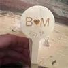 Décoration de fête en bois naturel agitateurs 50- agitateur de café - Bar de boisson bâton en bois Stirs logo personnalisé pour mariage personnalisé