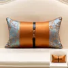 Pillow Modern Polyester Jacquard Orange Cover Waist Pillowcase Luxury Metal Buckle Splicing Design Decor For Living Room Sofa