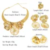 Necklace Earrings Set Fashion Multi Triple Color 18K Dubai Gold Jewelry Bangle Earring Ring Selling Factory Self-Design 4PC Jewellery Sets