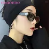 Sonnenbrille Dohohdo 2024 Personalisiertes Katzenauge für Frauen Männer Fashion Punk Marke Designer Brille UV400 Männliche Vintage Brille