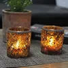 Candele 1pc Glass Candlestick Ornment Distry Desktop Desktop Style Vintage per Home Office