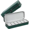 61012 Slot Watchbox Tragbare Reisezipper PU Leder -Aufbewahrungskoffer für Geschäftsreisen und Geschenke 240412