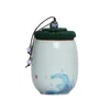 Tangpin-Small Ceramic Tea Caddies Caddies Tea Canisters الصينية ملحقات الشاي Kung Fu 240401