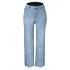 Jeans da donna pantaloni da carico lavati y2k gamba larga dritta per donne alla moda harajuku pantaloni casual