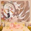 Tapisseries Tapestry Wall Hanging Abstract Decoration Home Genshin Impact Art Bakgrund Tyg Huvudbord Kawaii Aesthetic Room Classic Classic