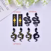 Charms 10pcs/pack Fashion Moon And Snake Acrylic Pendant For Earring Necklace Jewelry Making Craft DIY