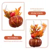 Dekorativa blommor Crafts Simulation Pumpkin Ornaments Dinner Table Decor Foam Halloween Fall Prop Prop