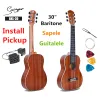 Câbles guitalle Guilele 30 pouces mini guitaire électrique baritone guitares acoustiques 6 cordes ukelele pick-up de voyage de voyage musicale
