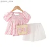 Conjuntos de ropa New Summer Baby Girl Traje Traje de ropa para niños Lindos pantalones cortos de camiseta 2 PCS/Sets