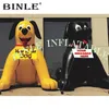 Decoration d'événement de 16,4 pieds de haut grand chien jaune gonflable, mignon chien de mascotte d'animaux Modèle de dessin animé en vente