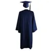 Clothing Sets 2024 Doctoral Degree Dress Black Graduation Unisex Adult Pastor Robe Church Judge Costume School Uniform