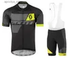 Rowerowe koszulki sety Scott Cycling Jersey Set Compte Summer Clothing Man Maillot Laser Cut Mtb Męskie garnitur Sportswear BIB Sports Wear Pro L48