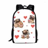 Schultaschen Mode Cute Dog Print Mustertasche für Kinder junge lässige Kinder Rucksack Teenager große Kapazität