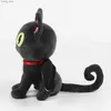 Plüschpuppen 28 cm Black Batcat Halloween Tierplüschspielzeug lustiger Spielzeugpuppen Jungen und Mädchen Begleiter Spielzeug Weihnachten und Halloween Geschenke Y240415