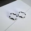 Klassische Ohrringe aus silbergeplattendem gemischtem Stil Marke Designer hochwertig schwarzweiß Diamond Ohrringe Mode charmante Damen-Ohrringe Box Geburtstagsfeier