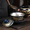 Teaware Sets Vintage Ceramic Tea Set Service Infuser Ceremony Gaiwan Chinese Accessories Wasserkocher Tableware YX50TS