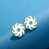 Stud Earrings CHENGXUN Modified Blade Wheel Stainless Steel Cartilage Earring For Men And Women Simple Jewelry Gifts