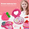 Simulation Girl Pretend Princess Makeup Toys Play House Childrens Cosmetics Lipstick Eyeshadow Set for Kids Party Cosplay Game 240407