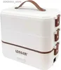 Bento Boxes Electric Box Box Portable Food Warder per Home Office Lavoro 110 V doppi strati 304 in acciaio inossidabile con scomparti rimovibili L49