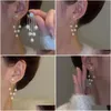 Boucles d'oreilles en luxe de luxe Crystal Perle Perle Boucle d'oreille pour femmes Bijoux de fête des filles EH2027 Livraison DHT7L
