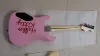 Guitar Shelly New Store Factory Custom Pink 7 Strings Reverse Headstock Guitar 1V Red Dot Inlays White Cat PickGuard Electric Guitars