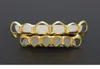 Nouveau Hip Hop Custom Fit Grill Six creux caisson Gold Gold Gold Bots Bottom avec Silicone Vampire Teeth Set1994379