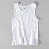 Pure Linen Sleeveless White Tank Top Men Summer Solid Breathable Vest Tees Casual Man Vests 240415