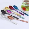 Kaffe Scoops 1pc rostfritt stålsked Creative Badminton Racket Ice Cream Dessert Stirring Spoons tesked köksgadget