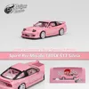 MT in Stock 1 64 Spirit Rei Miyabi 180SX S13 Silvia Valentine 's Day Metallic Pink Diecast Diorama 자동차 모델 장난감 Microturbo 240402