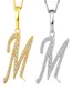 Capital Inicial M Colar de Cartas para Mulheres Silvergold Color Alfabeto Pingente Nome da Cadeia Jóia Presente para Her1680074