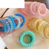 Hårtillbehör 6st Candy Color Elastichair Ties Korean For Girls Bands Frosted Spiral Cord Rubber Rope Stretch Headwear