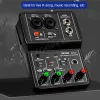 Shavers Woopker Sound Card Audio Mixer Console Desk System Interface 2Channel avec stéréo de puissance 48V pour enregistrer le chant sur PC