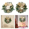 Decorative Flowers Faux Christmas Wreath Outside Front Door For Party Fireplace Festival